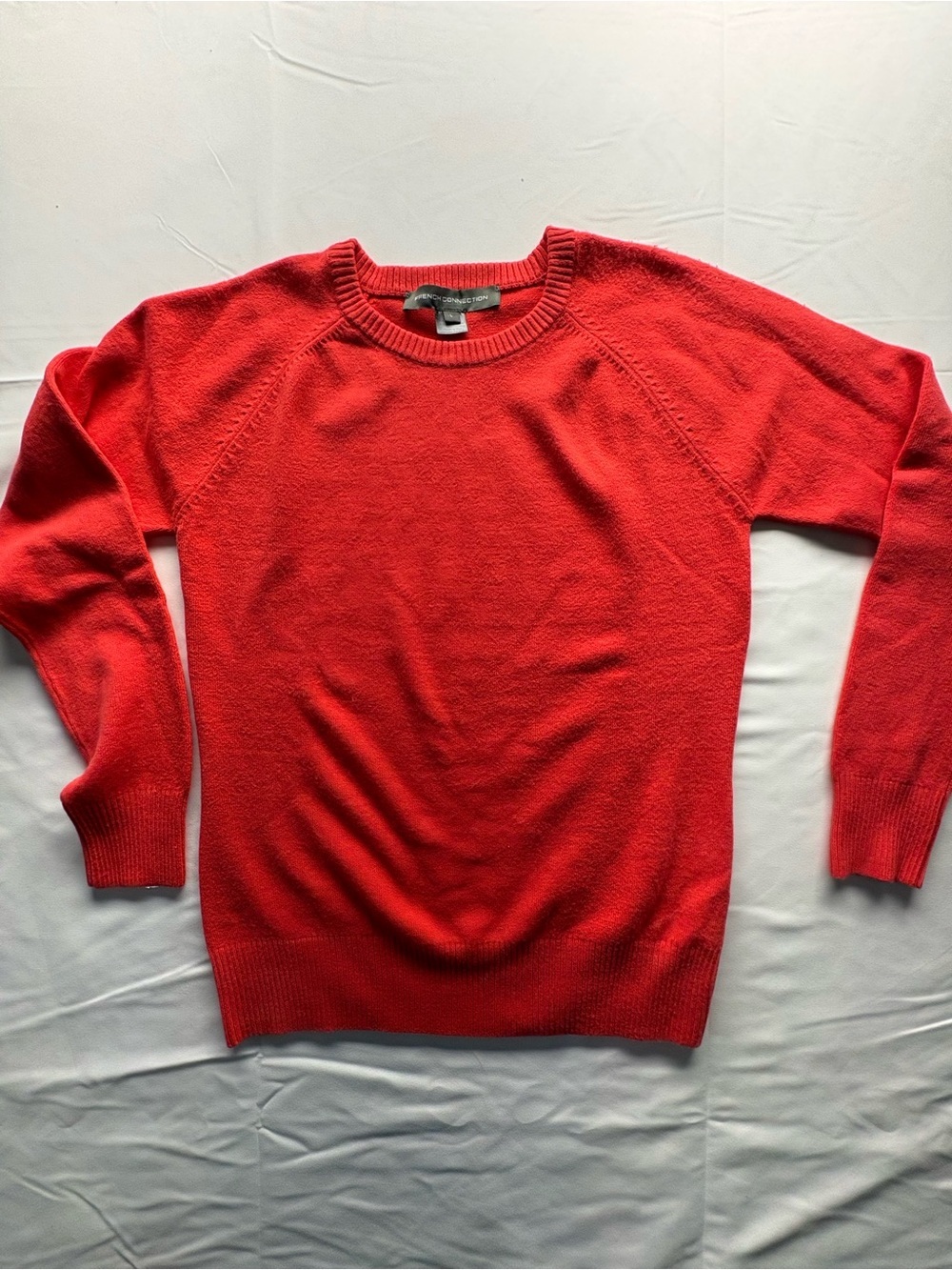 French Connection Women’s Orange Crewneck Sweater - Picture 2 of 6